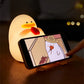 Soft & Safe: Rechargeable Silicone Dimmable Duck LED Night Lamp for Kids & Room Decor.
