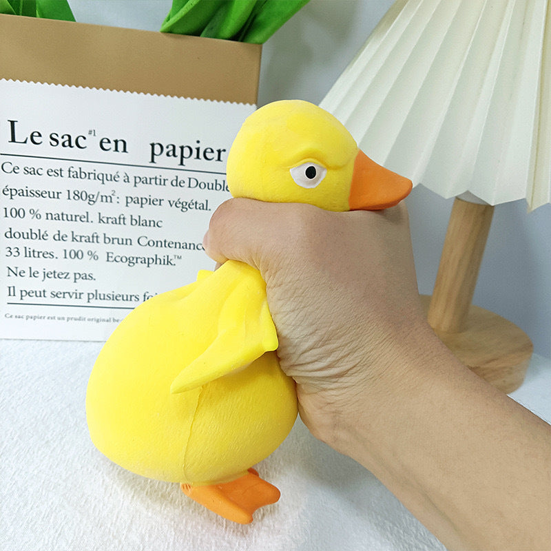 New Vent Decompression Small Yellow Duck Toy – Soft TPR Stress Relief Squeeze Duck