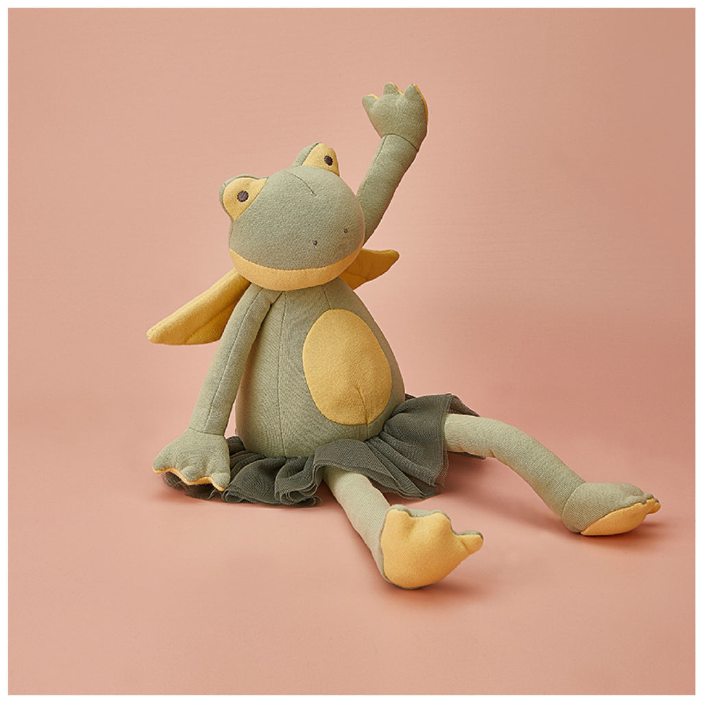 Delightful Comfort: $\mathbf{40\text{cm}}$ Green Frog Toy with Gauze Skirt (Baby Comforter, $\mathbf{4-6}$ Years).