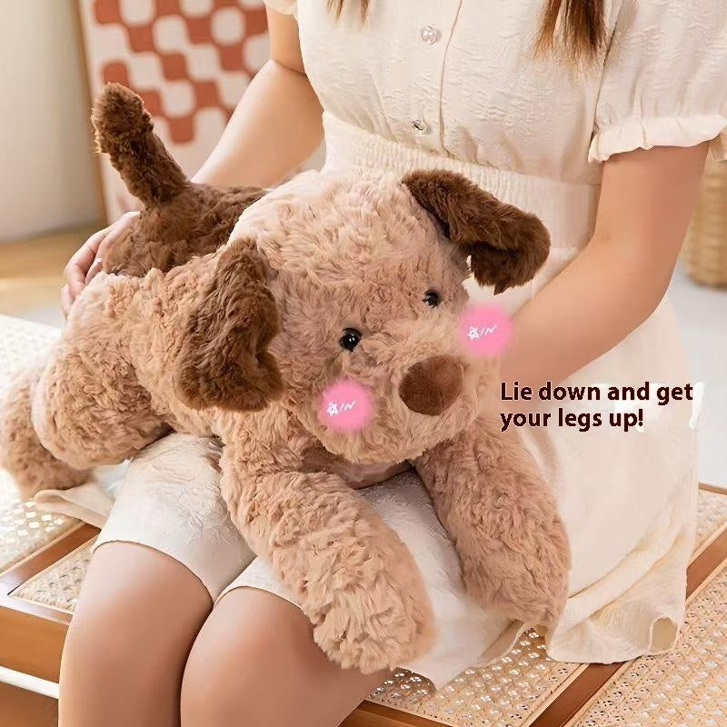 Relaxed Companion: Plush Toy Lying Dog Doll (Super Soft, $\mathbf{35}$–$\mathbf{55\text{cm}}$).