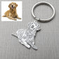 Custom Keychain Picture Keyring, Dog Photo Pet Memorial Keepsake
