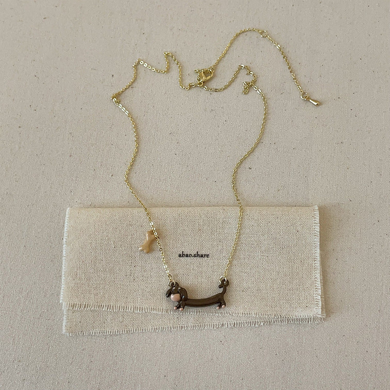 Cartoon Sausage Dog Jewelry Collection, Necklace, Earrings, Bracelets & Rings for Women