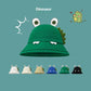 Seasonal Style: Cute Cartoon Fisherman Hat with Frog and Monster Designs (Tie-Dyed).