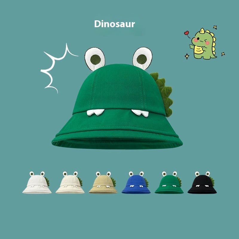 Seasonal Style: Cute Cartoon Fisherman Hat with Frog and Monster Designs (Tie-Dyed).