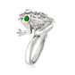 European Style: Women's Frog Animal Bracelet Ring with Alloy and Semi-Precious Stone Inlay.