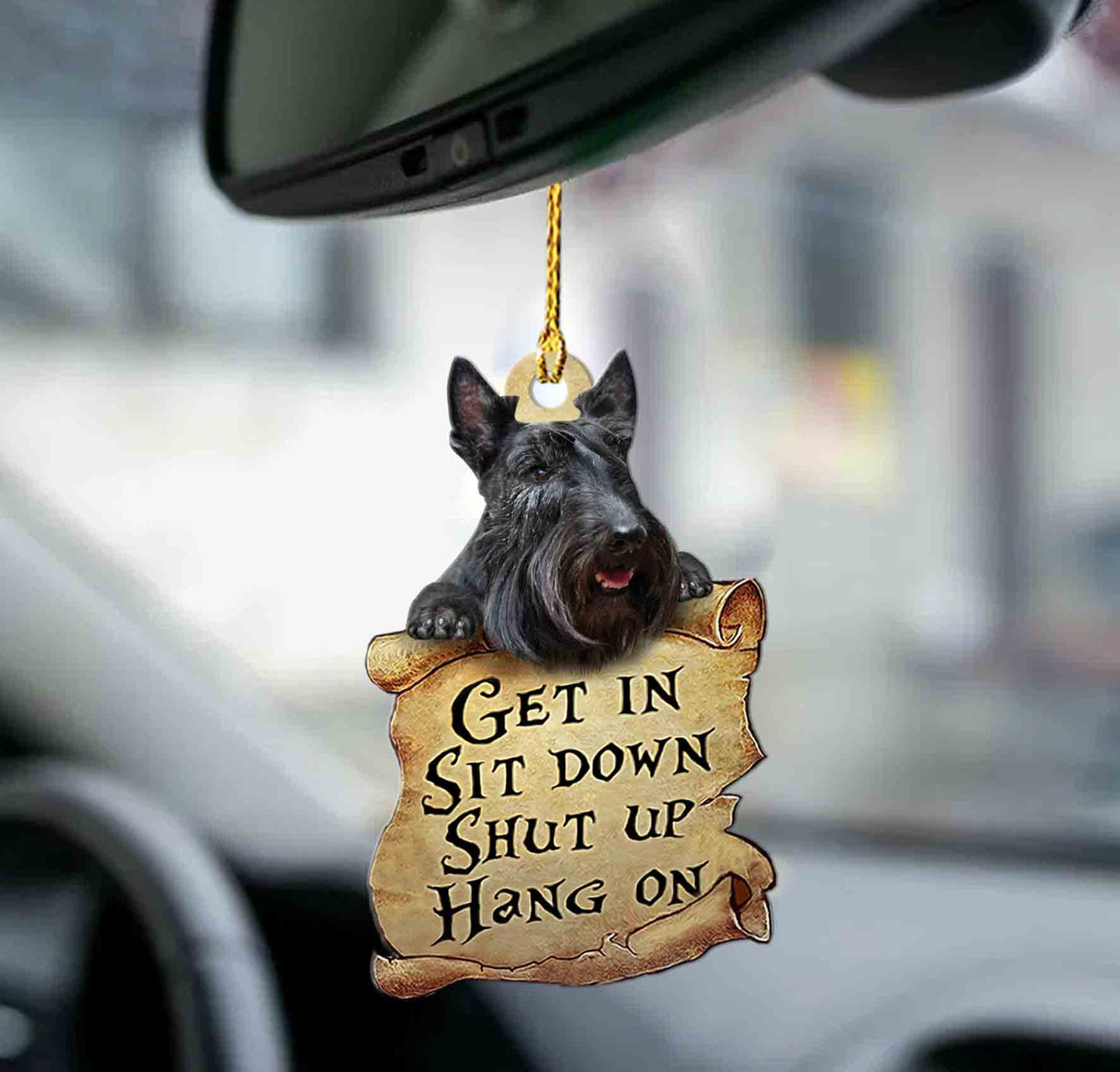 Sleeping Angel Dog Car Pendant, Cute Acrylic Hanging Ornament for Cars, Doors & Home Decoration