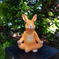 Creative Meditation Bunny Garden Ornament, Outdoor Resin Courtyard Decoration