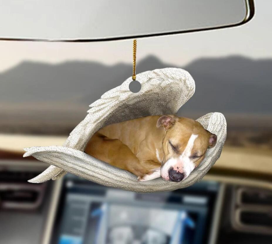Sleeping Dog Angel Car Pendant, Acrylic Hanging Ornament for Cars, Doors & Home Decor