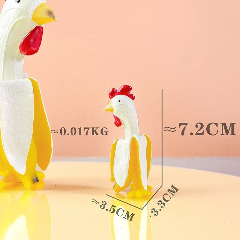 Fruit Fusion: Banana Friend Duck Cute Quirky Resin Ornament (Modern Simplicity).
