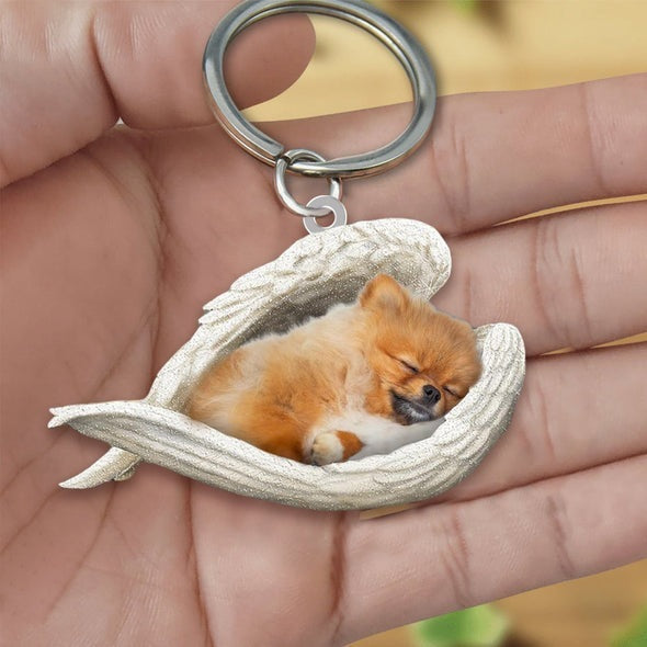 Creative Fashion Cute Dog-Shaped Acrylic Keychain, Single/Double-Sided Print
