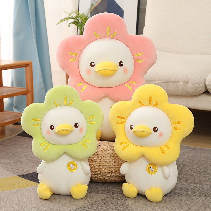 Style & Snuggles: Children's Fashion Small Yellow Duck Plush Doll (PP Cotton, Multi-Color).
