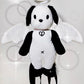 Heavenly Hugs: Angel Dog Plush Doll Backpack (Soft Imitation Rabbit Hair, Zipper Closure).