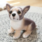 Simulated Dog Doll Plush Toy, Short Plush Animal Figure (20cm, Pug/Bulldog/Chihuahua/Dalmatian)