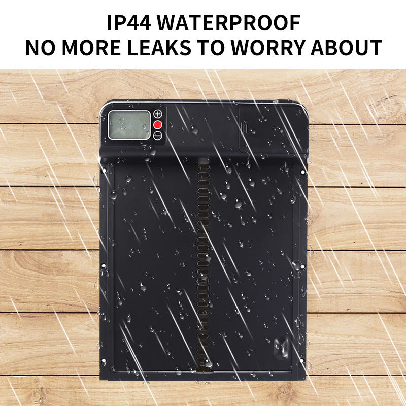 Smart Security: Automatic Chicken Coop Door with Display and Programmable Timing (Black, Plastic).