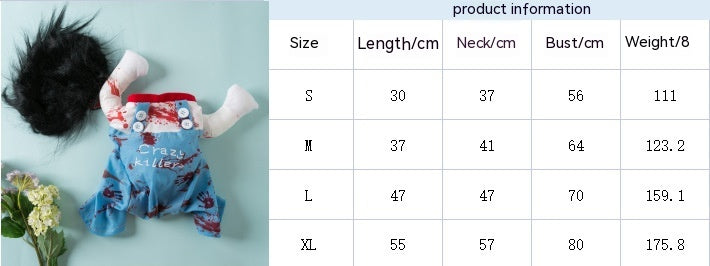 Halloween Pet Clothes, Funny Dog & Cat Costume for Spooky Dress-Up