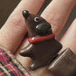 Dachshund Dog Ring, Handmade Ceramic Pet-Themed Jewelry