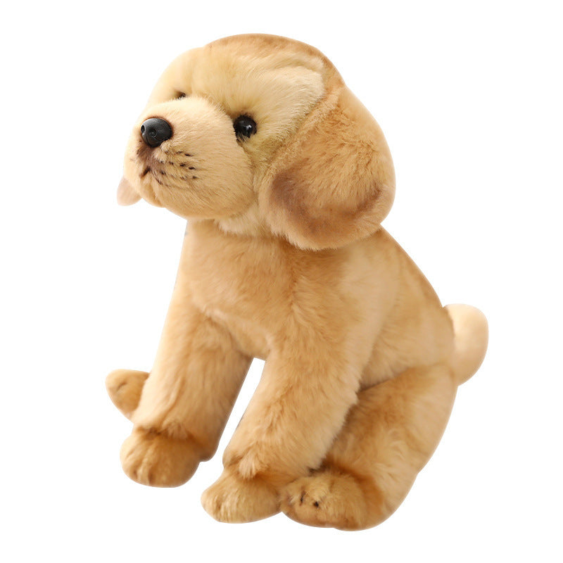 Lifelike Cuddles: Simulation Plush Toy Labrador Dog Doll ($\mathbf{28 \times 20 \times 26\text{cm}}$, Brown).