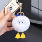 Luxuriously Soft: Real Rex Rabbit Fur Cute Little Duck Car Key Ring.