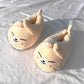 Men’s Rabbit & Chicken Cotton Slippers, Soft Indoor Animal Plush Home Shoes