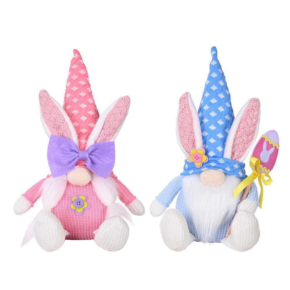 Creative Easter Bunny Doll Ornament, Fashion Simple Faceless Cloth Decoration (Male & Female)