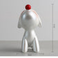 Creative Red Nose Cute Dog Ornament, Modern Minimalist Resin Decoration