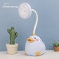 Cute Duck Pen Holder Storage LED Desk Lamp – USB Rechargeable Warm Light Study Lamp