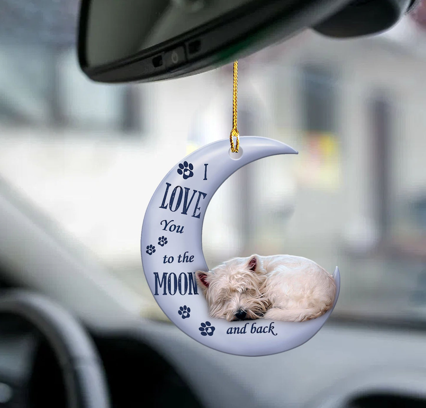 Sleeping Angel Dog Car Pendant, Cute Acrylic Hanging Ornament for Cars, Doors & Home Decor