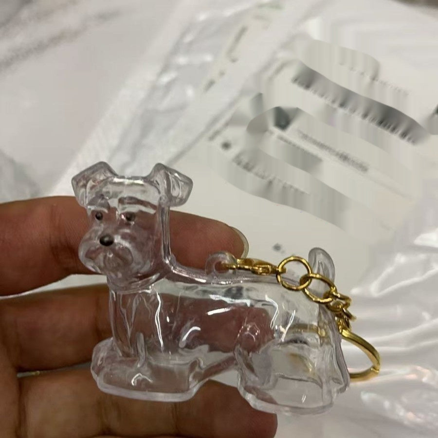 Dog Fur Storage Keychain, Cute Silicone Pet Pendant Accessory