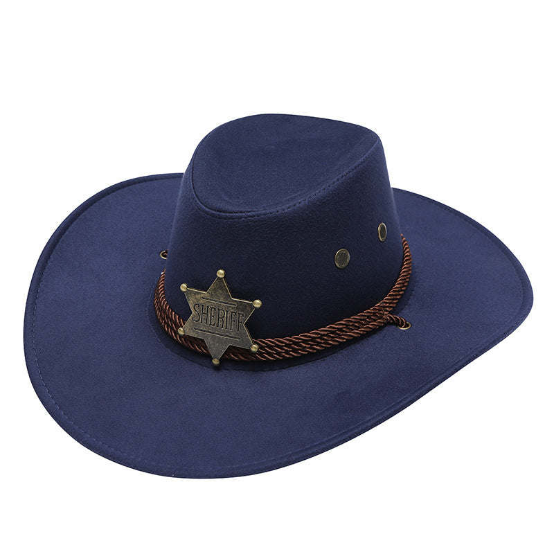 Year-Round Adventure: American Trend Three Ropes Cowboy Hat (Wool Blend, Flat Top).