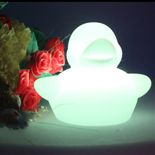Mood Lighting & Music: LED Rechargeable Luminous Duck Table Lamp with Bluetooth Audio.