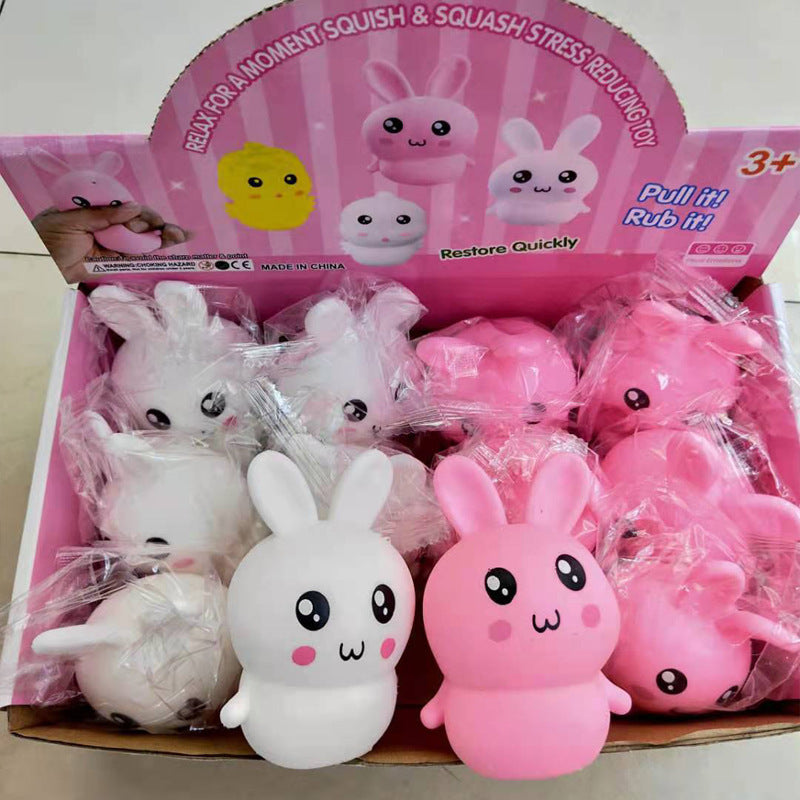 Stress Buster Bunny: Creative Cute Squeezing Toy for Venting (TPR Material).