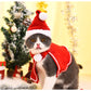 Pet Christmas Suit, Cat & Dog Santa Cloak with Matching Hat