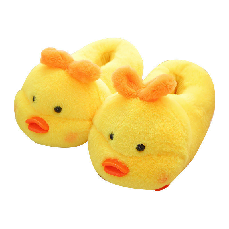 Winter Warm Home Floor Animal Dog Slippers, Plush Indoor Shoes (One Size 36–43)