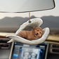 Sleeping Angel Dog Car Pendant, Acrylic Hanging Ornament for Cars, Doors & Home Displays