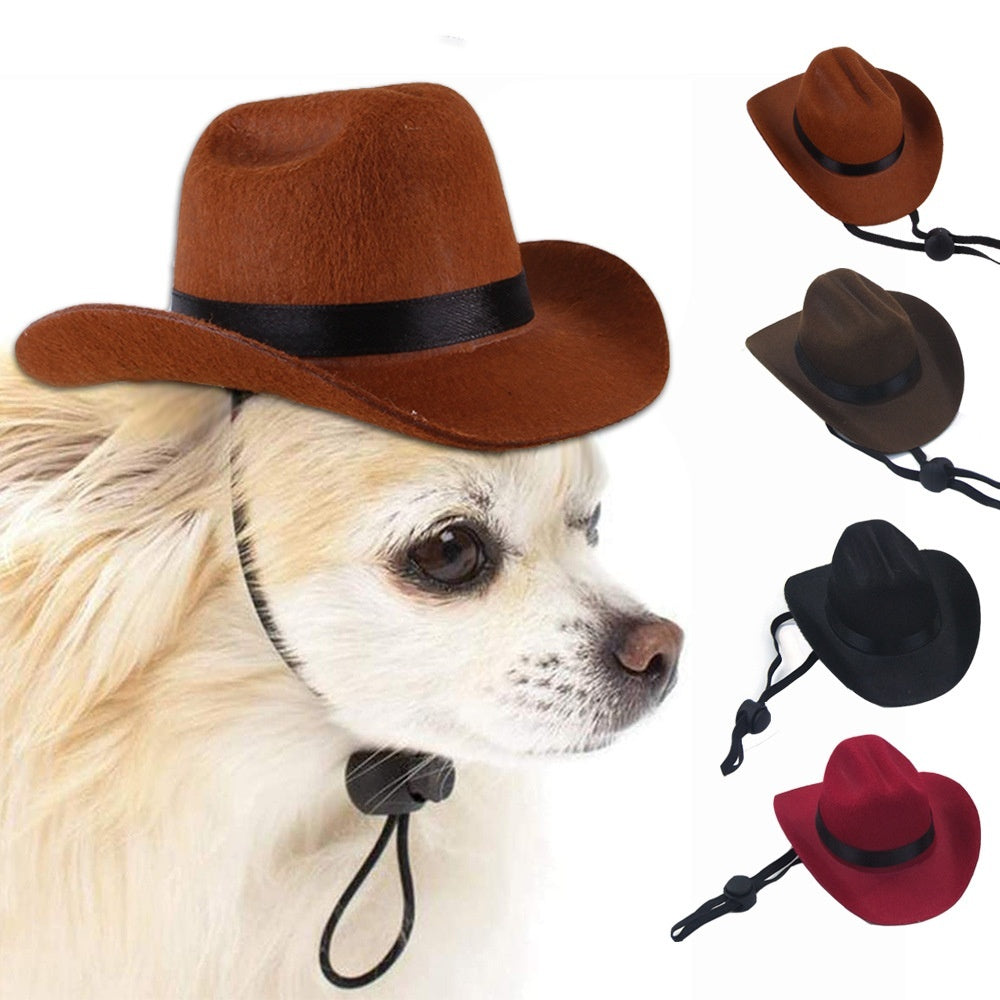 New Cat & Dog Cowboy Hat, Casual All-Season Pet Headwear