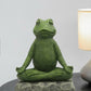 Find Inner Peace: Meditation Frog Resin Zen Animal Yoga Figurines.