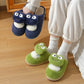 Cozy Winter Fun: Cute Cartoon Frog Indoor Home Plush Warm Slippers (Unisex).