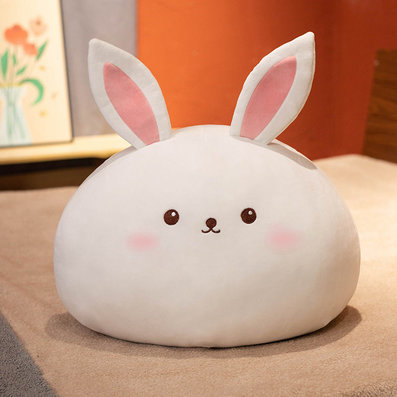 New Soft Cute Bunny Doll Pillow, Short Plush Stuffed Rabbit Cushion (30–50cm, 3 Expressions)