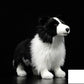 Fashion Simulation Plush Cute Border Collie Doll, 28cm Realistic Puppy Plush Toy