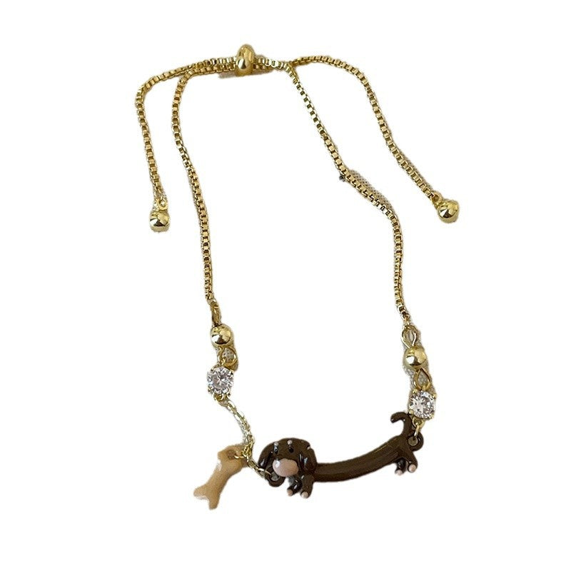 Cartoon Sausage Dog Jewelry Collection, Necklace, Earrings, Bracelets & Rings for Women