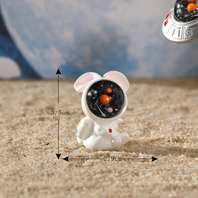 Cartoon Bunny Resin Ornament, Cute Decorative Figurine