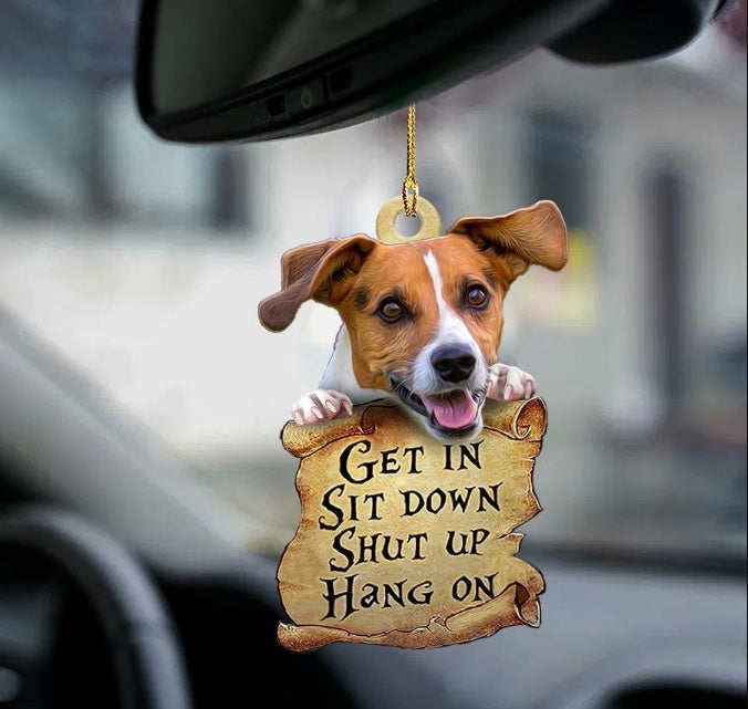 Sleeping Dog Angel Car Pendant, Cute Acrylic Hanging Ornament for Cars, Doors & Home Decor