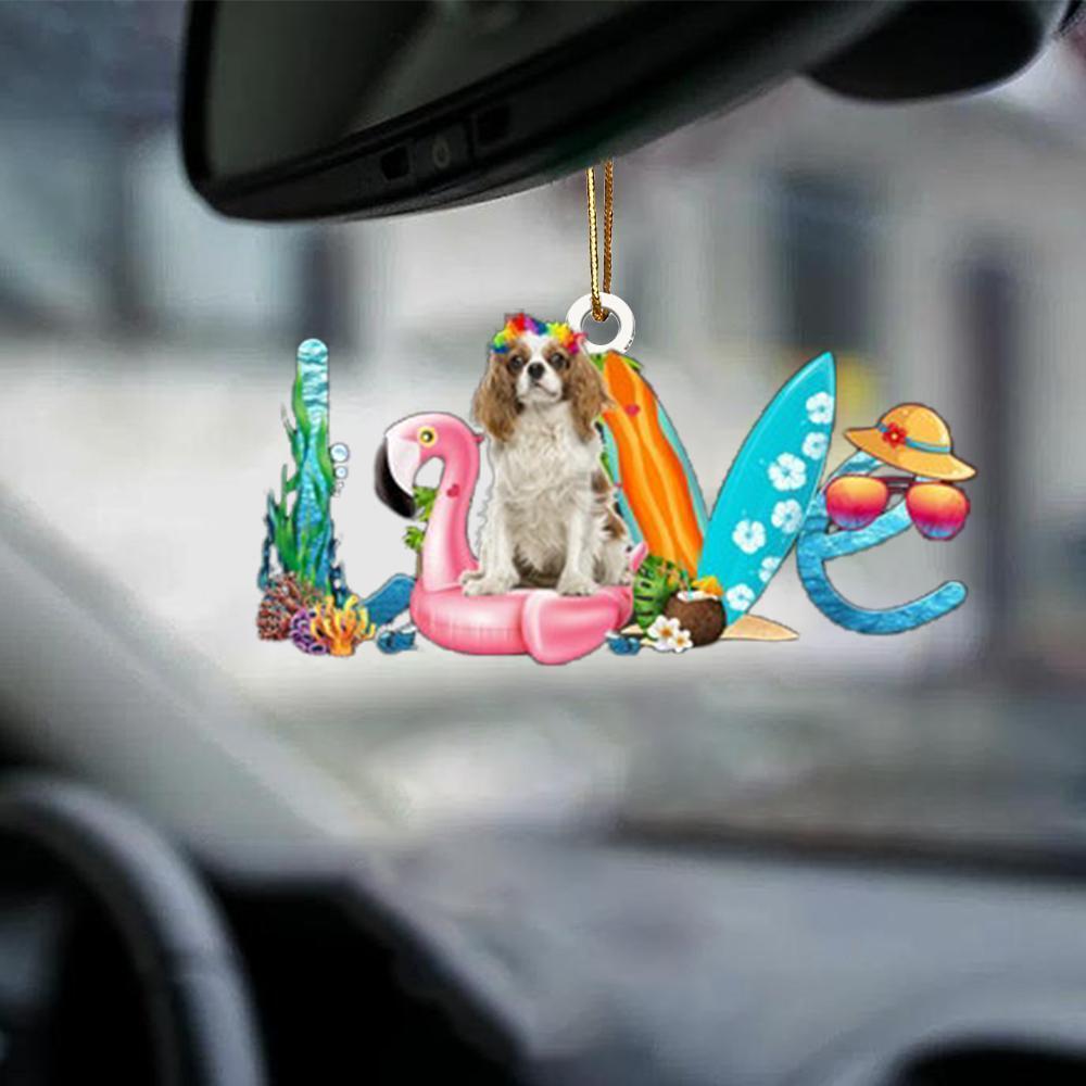 Sleeping Angel Dog Car Pendant, Acrylic Hanging Ornament for Cars, Doors & Home Decoration
