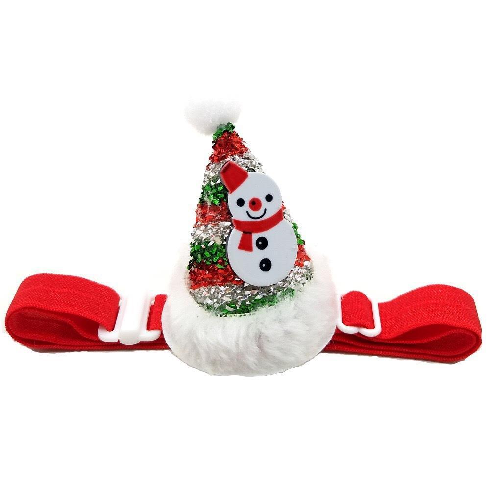 Christmas Pet Hat with Tightening Rope, Festive Dog & Cat Holiday Head Flower
