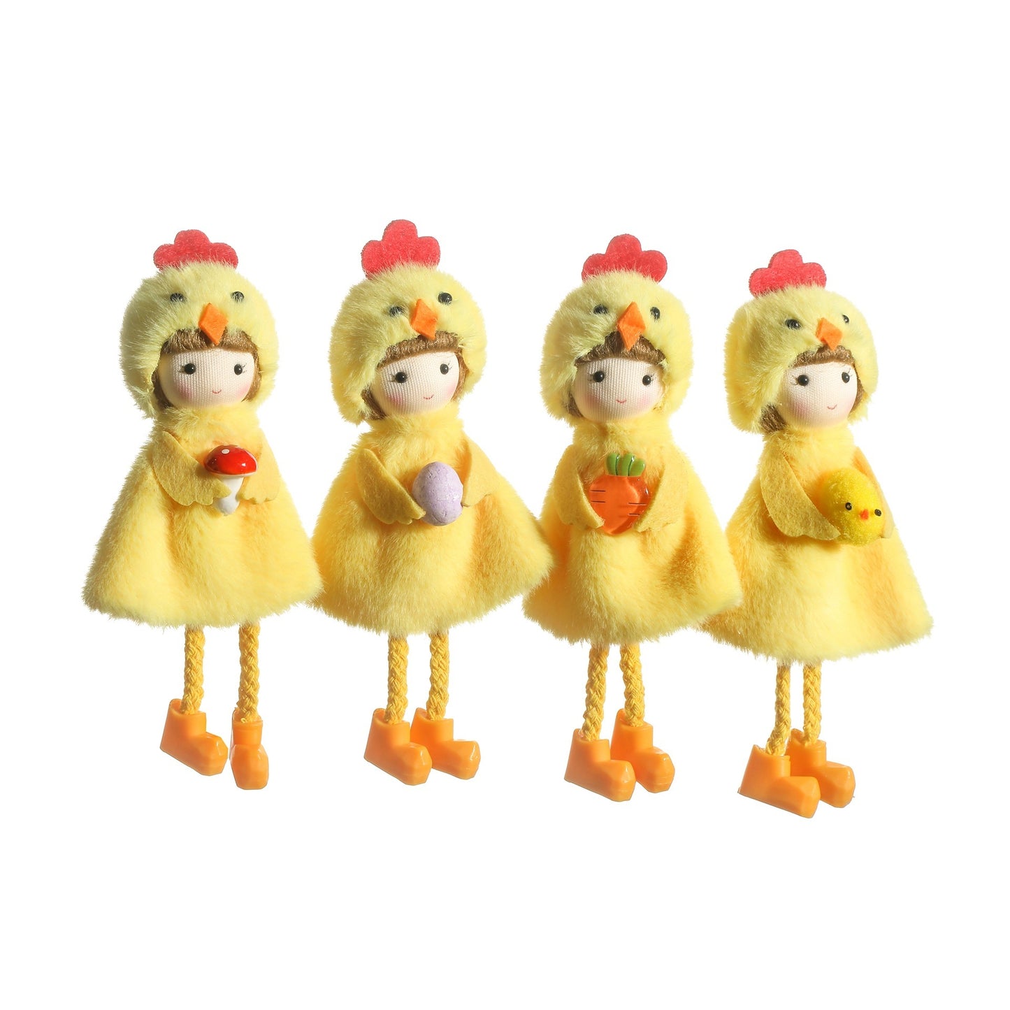 Festive Fun: Easter Decorations Chicken & Egg Ornament Pendants (Cloth, Multiple Styles).