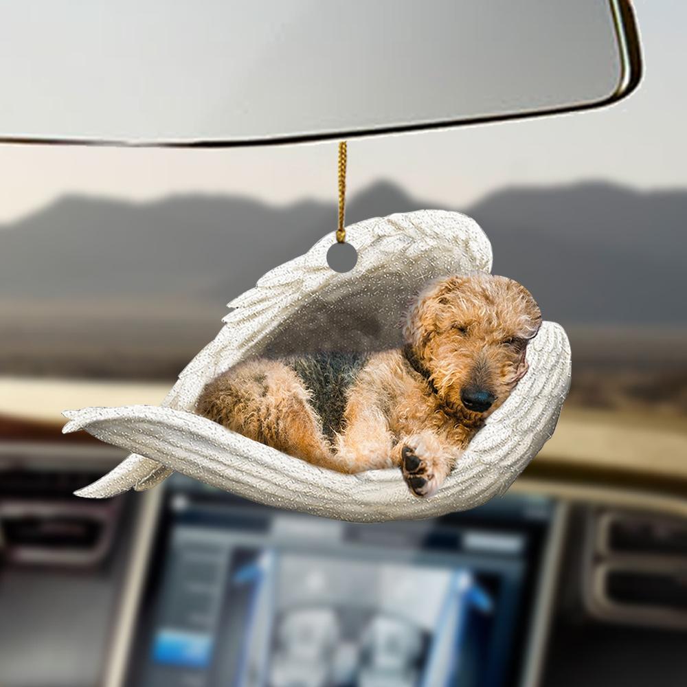Sleeping Angel Dog Car Pendant, Acrylic Hanging Ornament for Cars, Doors & Home Displays
