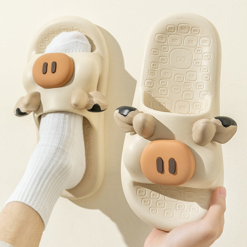 Cartoon Shoes Cute Pig Bear Dog Slippers, Bathroom, Indoor & Garden EVA Sandals