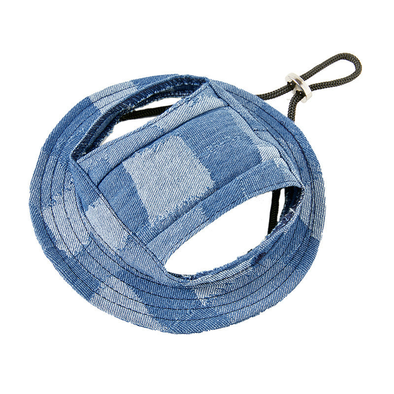 Dog Sun-Proof Bucket Hat, Cotton Geometric Pet Sun Hat