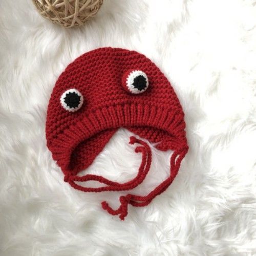 Cozy Winter Style: Cute Cartoon Frog Wool Hat for Children (Warm & Windproof).