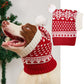 Knitted Christmas Snowflake & Elk Pet Hat, Warm Fur Ball Winter Cap for Dogs & Cats